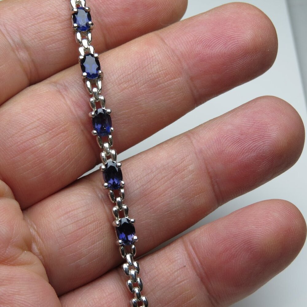 *925 Sterling Silver Iloite Bracelet